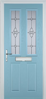 2 Panel 2 Square Finesse Composite Front Door in Duck Egg Blue