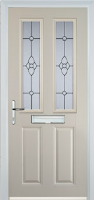 2 Panel 2 Square Finesse Composite Front Door in Cream