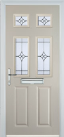 2 Panel 4 Square Elegance Composite Front Door in Cream