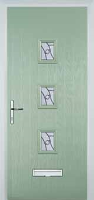 3 Square (centre) Abstract Composite Front Door in Chartwell Green