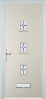 3 Square (centre) Finesse Composite Front Door in Cream