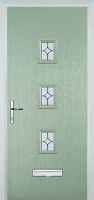 3 Square (centre) Flair Composite Front Door in Chartwell Green