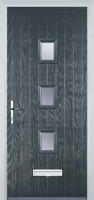 3 Square (centre) Glazed Composite Front Door in Anthracite Grey