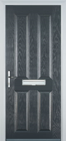 4 Panel Composite Front Door in Anthracite Grey
