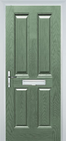 4 Panel Composite Front Door in Chartwell Green
