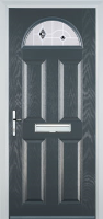 4 Panel 1 Arch Murano Composite Front Door in Anthracite Grey