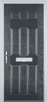 6 Panel Composite Front Door in Anthracite Grey