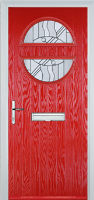 Circle Abstract Composite Front Door in Poppy Red