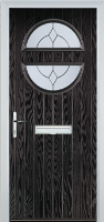 Circle Classic Composite Front Door in Black Brown