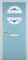 Circle Crystal Bohemia Composite Front Door in Duck Egg Blue