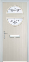 Circle Crystal Bohemia Composite Front Door in Cream