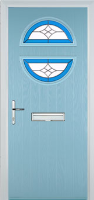 Circle Crystal Harmony Composite Front Door in Duck Egg Blue