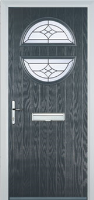 Circle Crystal Harmony Composite Front Door in Anthracite Grey