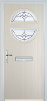 Circle Crystal Harmony Composite Front Door in Cream