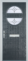 Circle Crystal Tulip Composite Front Door in Anthracite Grey