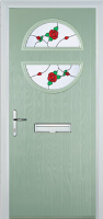 Circle English Rose Composite Front Door in Chartwell Green