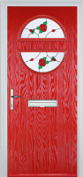 Circle English Rose Composite Front Door in Poppy Red