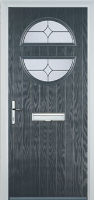 Circle Flair Composite Front Door in Anthracite Grey