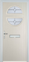 Circle Flair Composite Front Door in Cream