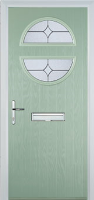 Circle Flair Composite Front Door in Chartwell Green