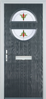 Circle Fleur Composite Front Door in Anthracite Grey