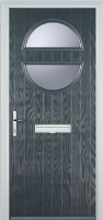 Circle Glazed Composite Front Door in Anthracite Grey