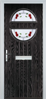 Circle Mackintosh Rose Composite Front Door in Black Brown