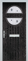 Circle Murano Composite Front Door in Black Brown