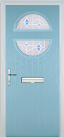 Circle Murano Composite Front Door in Duck Egg Blue