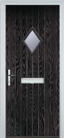 Diamond Composite Front Door in Black Brown