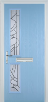 Twin Square Abstract Composite Front Door in Duck Egg Blue