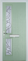 Twin Square Abstract Composite Front Door in Chartwell Green