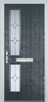 Twin Square Classic Composite Front Door in Anthracite Grey