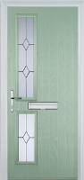 Twin Square Classic Composite Front Door in Chartwell Green