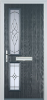 Twin Square Elegance Composite Front Door in Anthracite Grey