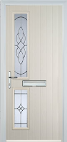 Twin Square Elegance Composite Front Door in Cream