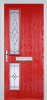 Twin Square Elegance Composite Front Door in Poppy Red