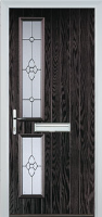 Twin Square Finesse Composite Front Door in Black Brown