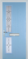 Twin Square Flair Composite Front Door in Duck Egg Blue