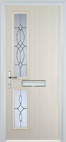 Twin Square Flair Composite Front Door in Cream