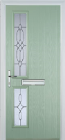 Twin Square Flair Composite Front Door in Chartwell Green