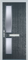 Twin Square Glazed Composite Front Door in Anthracite Grey