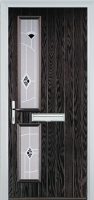 Twin Square Murano Composite Front Door in Black Brown