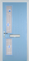 Twin Square Murano Composite Front Door in Duck Egg Blue