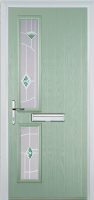 Twin Square Murano Composite Front Door in Chartwell Green