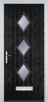 Diamond 3 Composite Front Door in Black