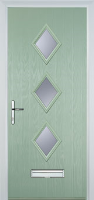 Diamond 3 Composite Front Door in Chartwell Green