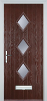 Diamond 3 Composite Front Door in Darkwood