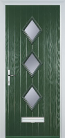 Diamond 3 Composite Front Door in Green