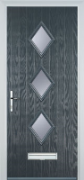 Diamond 3 Composite Front Door in Anthracite Grey